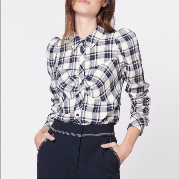 Veronica Beard Tops - VERONICA BEARD | Candice Plaid Long Sleeve Shirt